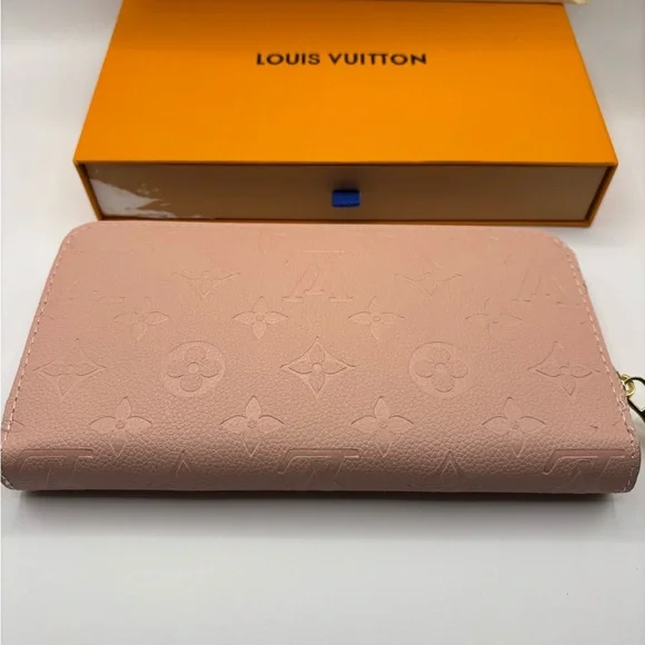 Blush Pink Monogram Zippy Wallet - Picture 2 of 7